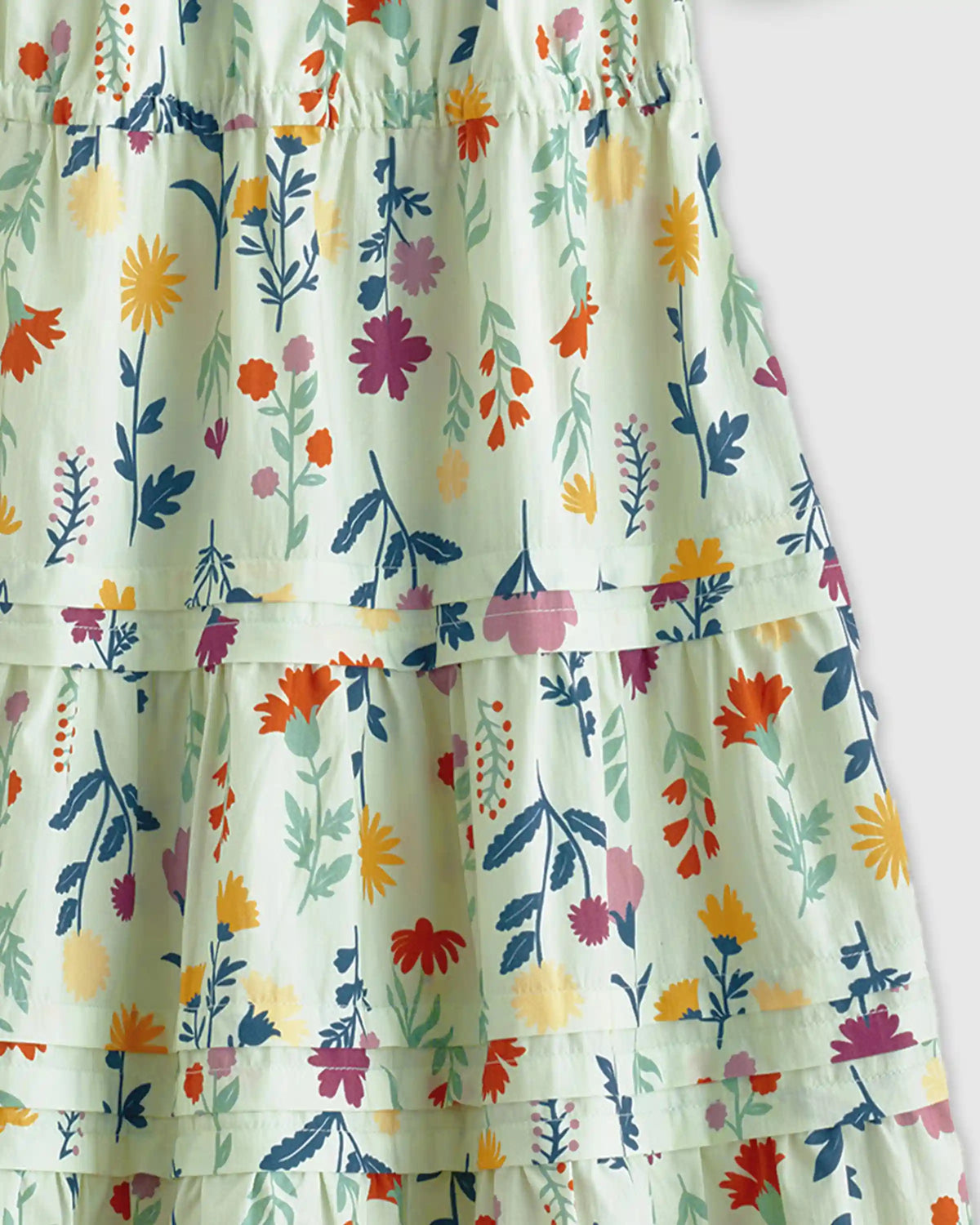 100% Organic Cotton Poplin Tiered Dress