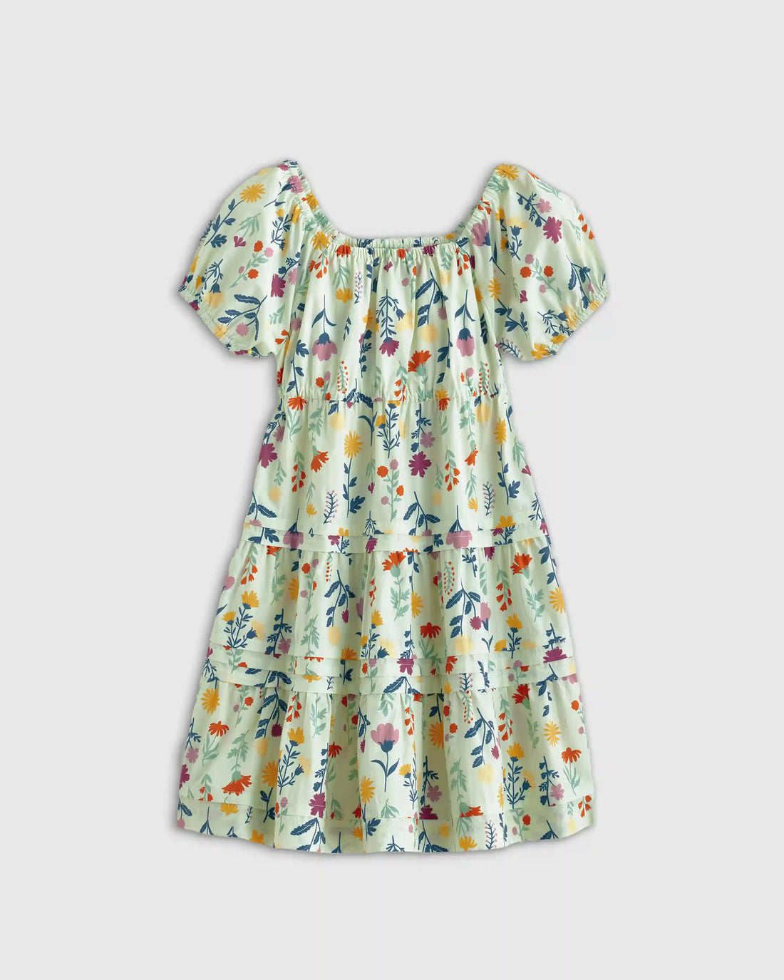 100% Organic Cotton Poplin Tiered Dress