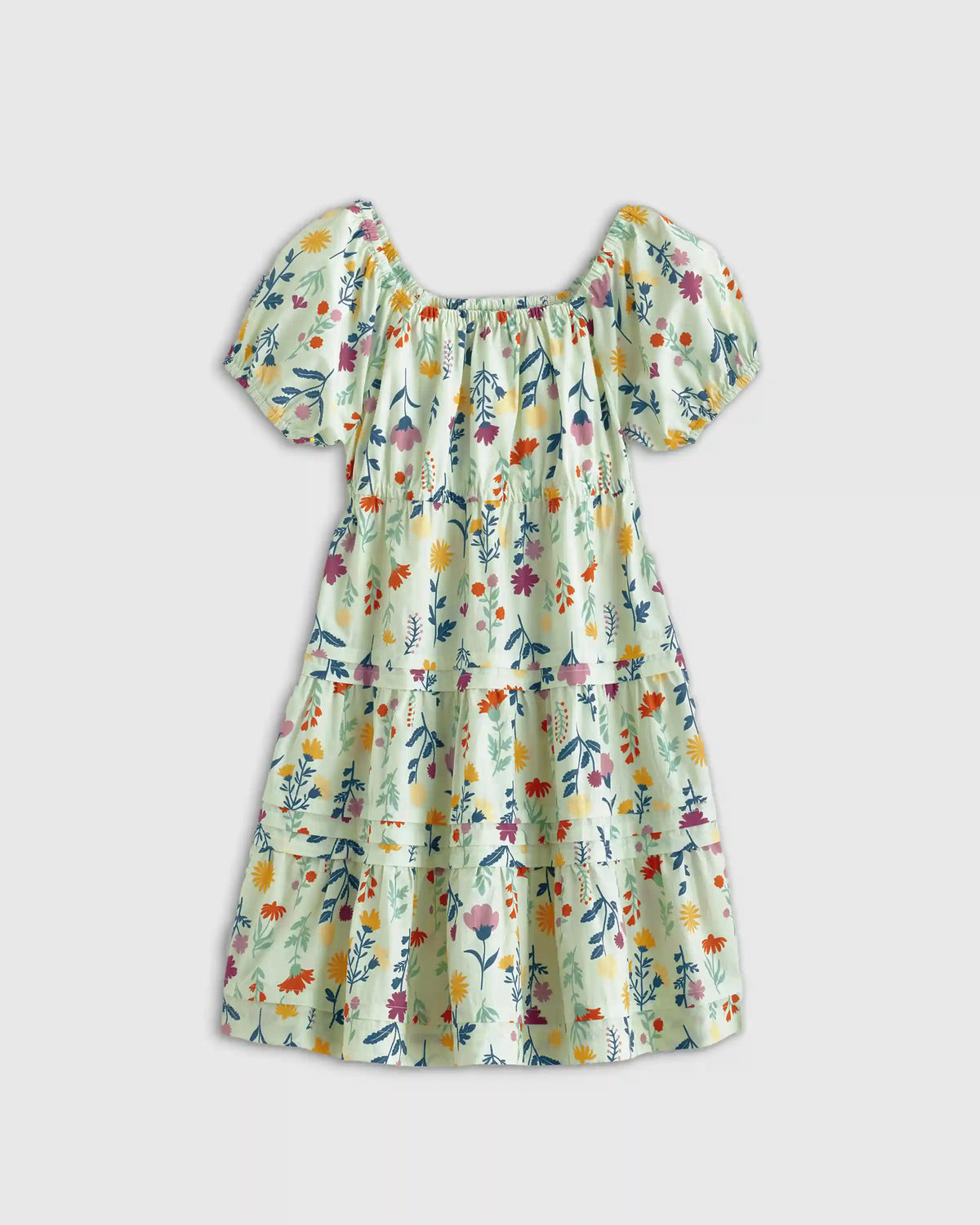 100% Organic Cotton Poplin Tiered Dress