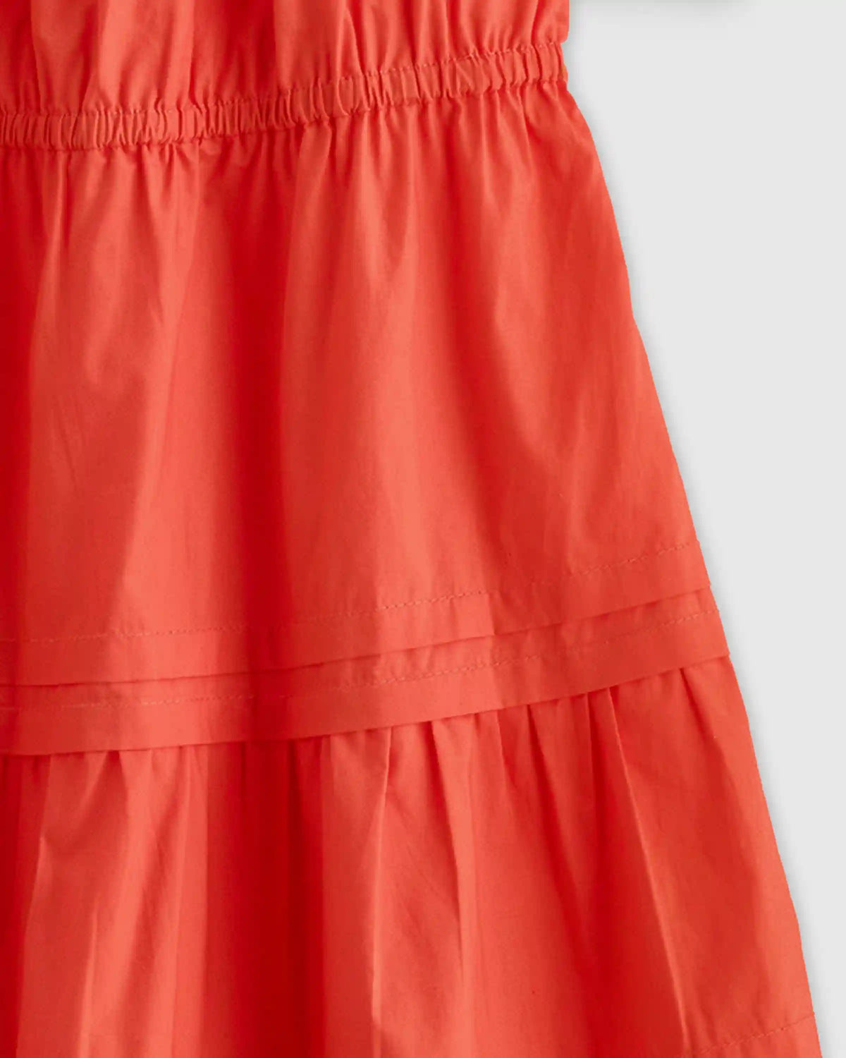 100% Organic Cotton Poplin Tiered Dress