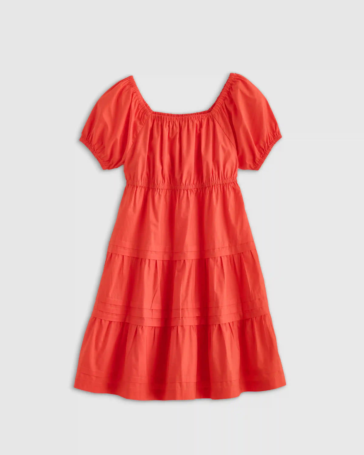 100% Organic Cotton Poplin Tiered Dress