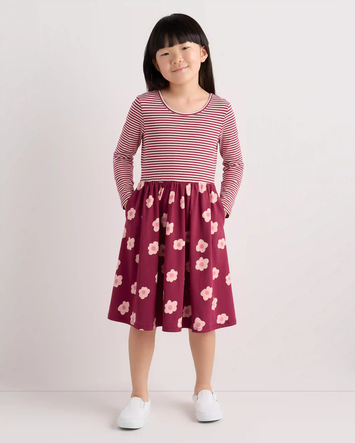 Organic Cotton Long Sleeve Skater Dress