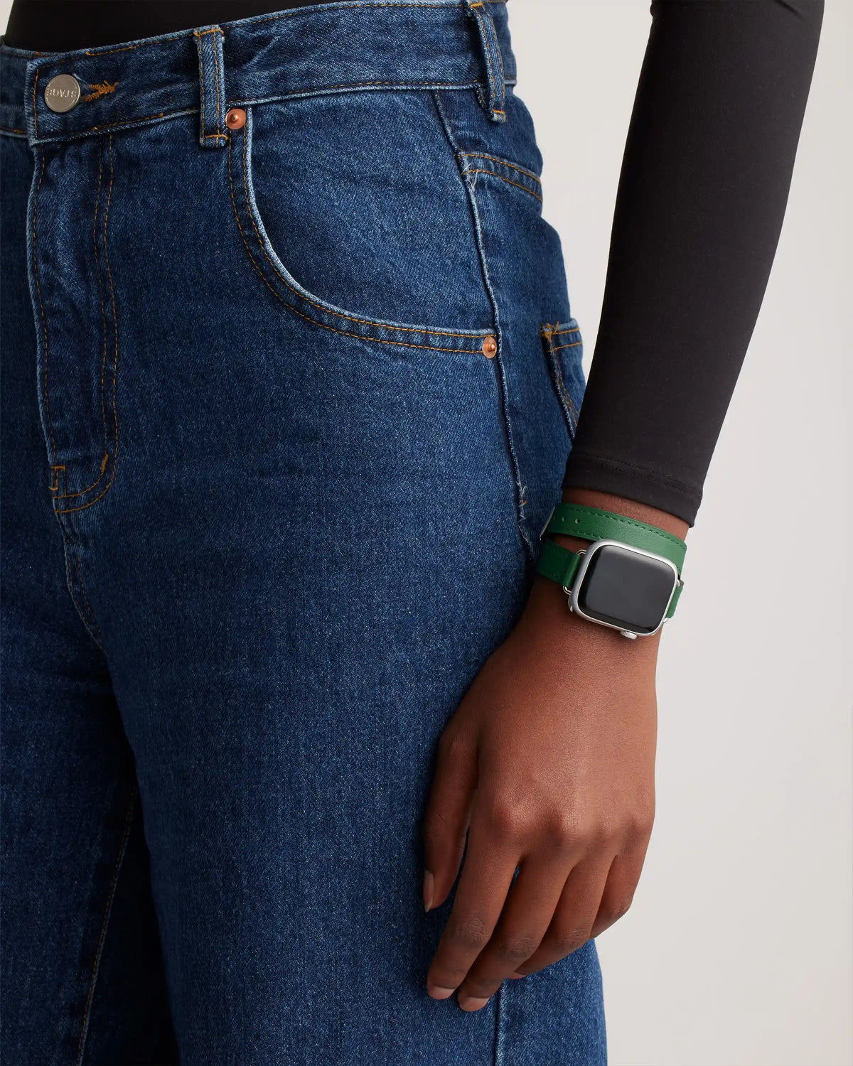 Leather Double Wrap Smartwatch Band