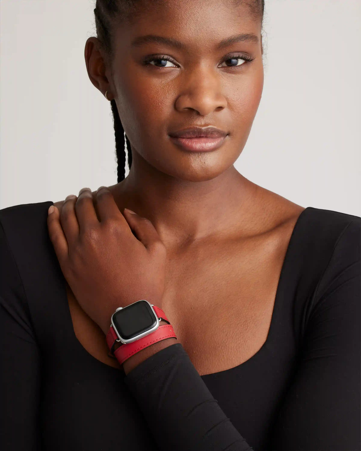 Leather Double Wrap Smartwatch Band