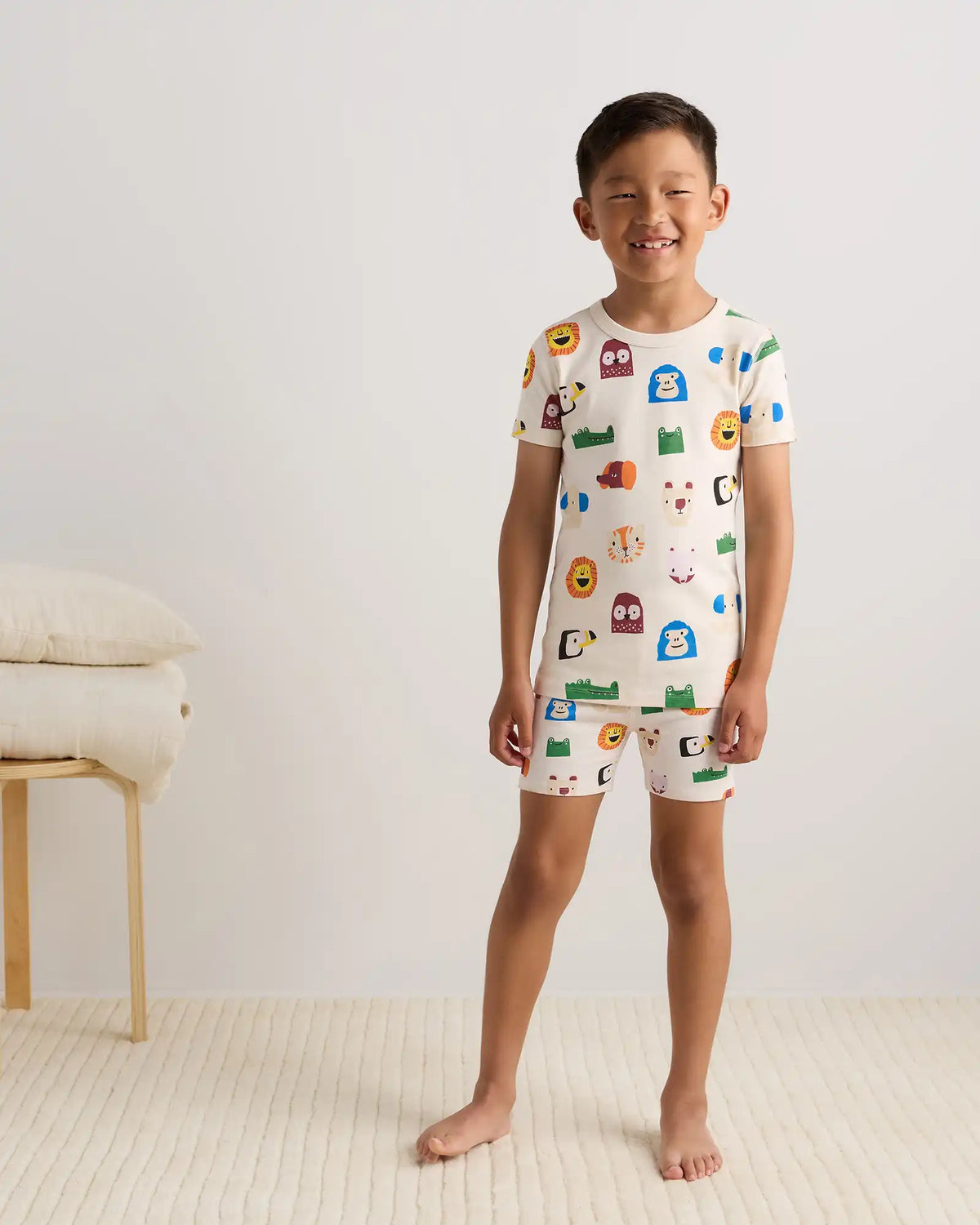 100% Organic Cotton Short Sleeve and Shorts Pajama Set