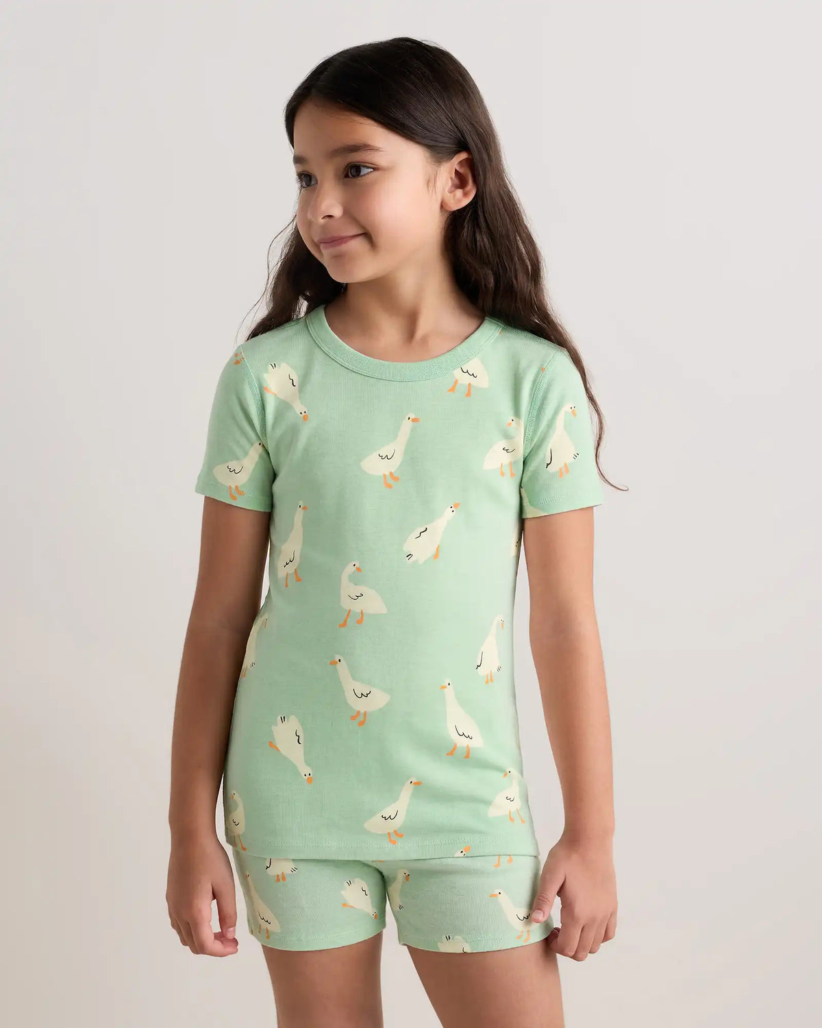 100% Organic Cotton Short Sleeve and Shorts Pajama Set