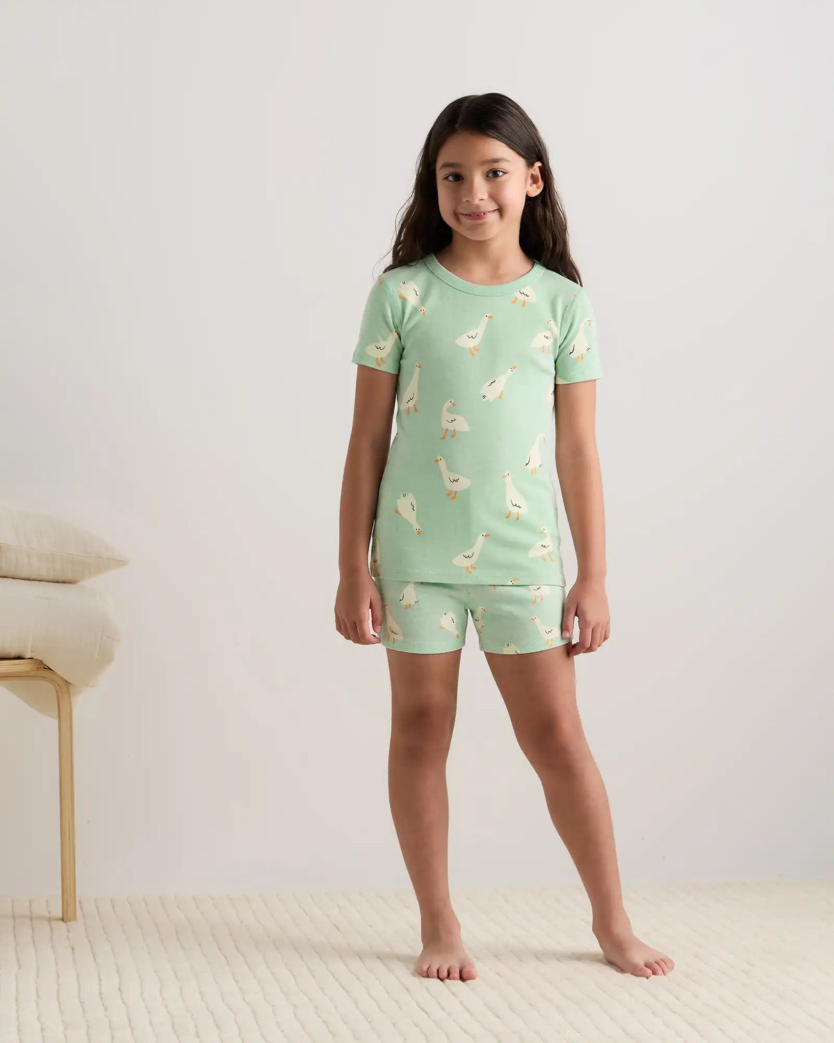 100% Organic Cotton Short Sleeve and Shorts Pajama Set