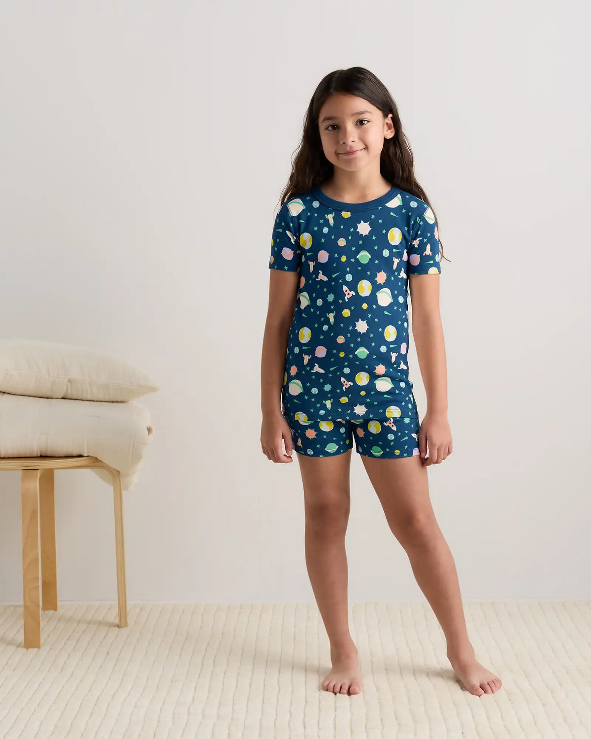 100% Organic Cotton Short Sleeve and Shorts Pajama Set