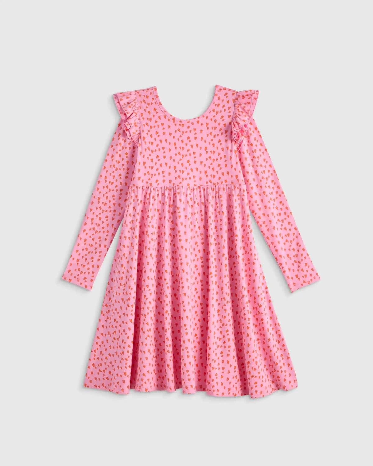 Bamboo Long Sleeve Flutter Twirl Dress