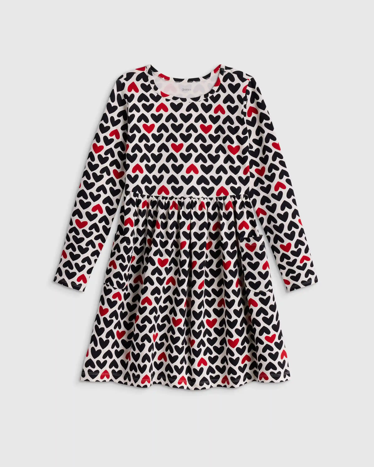 Organic Cotton Long Sleeve Fit and Flare Pocket Dress