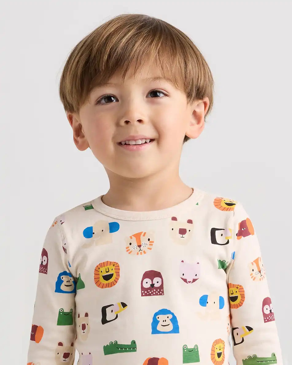 100% Organic Cotton Long Sleeve and Pant Pajama Set