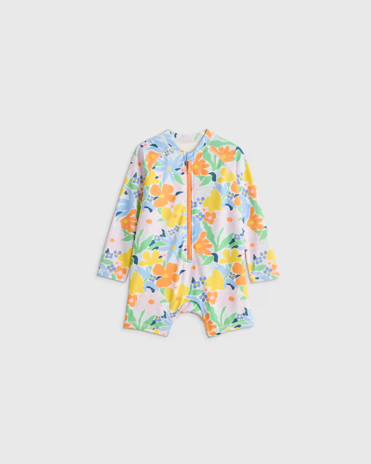 Long Sleeve Zip-Up Rash Guard One-Piece