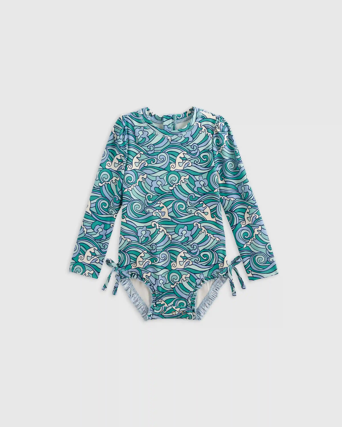 Long Sleeve Tie One-Piece Swimsuit