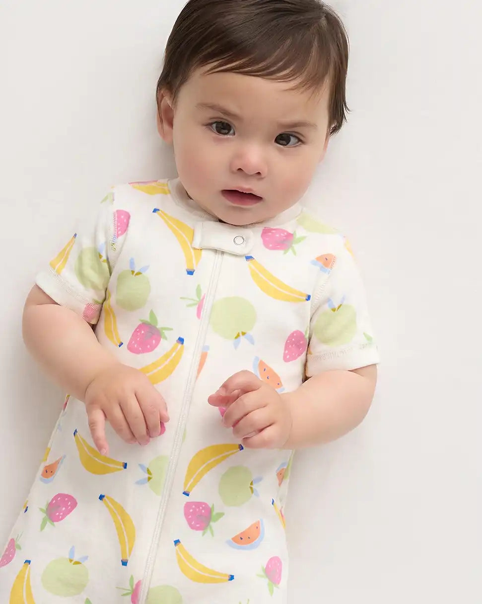 100% Organic Cotton Shortie Onesie Pajama