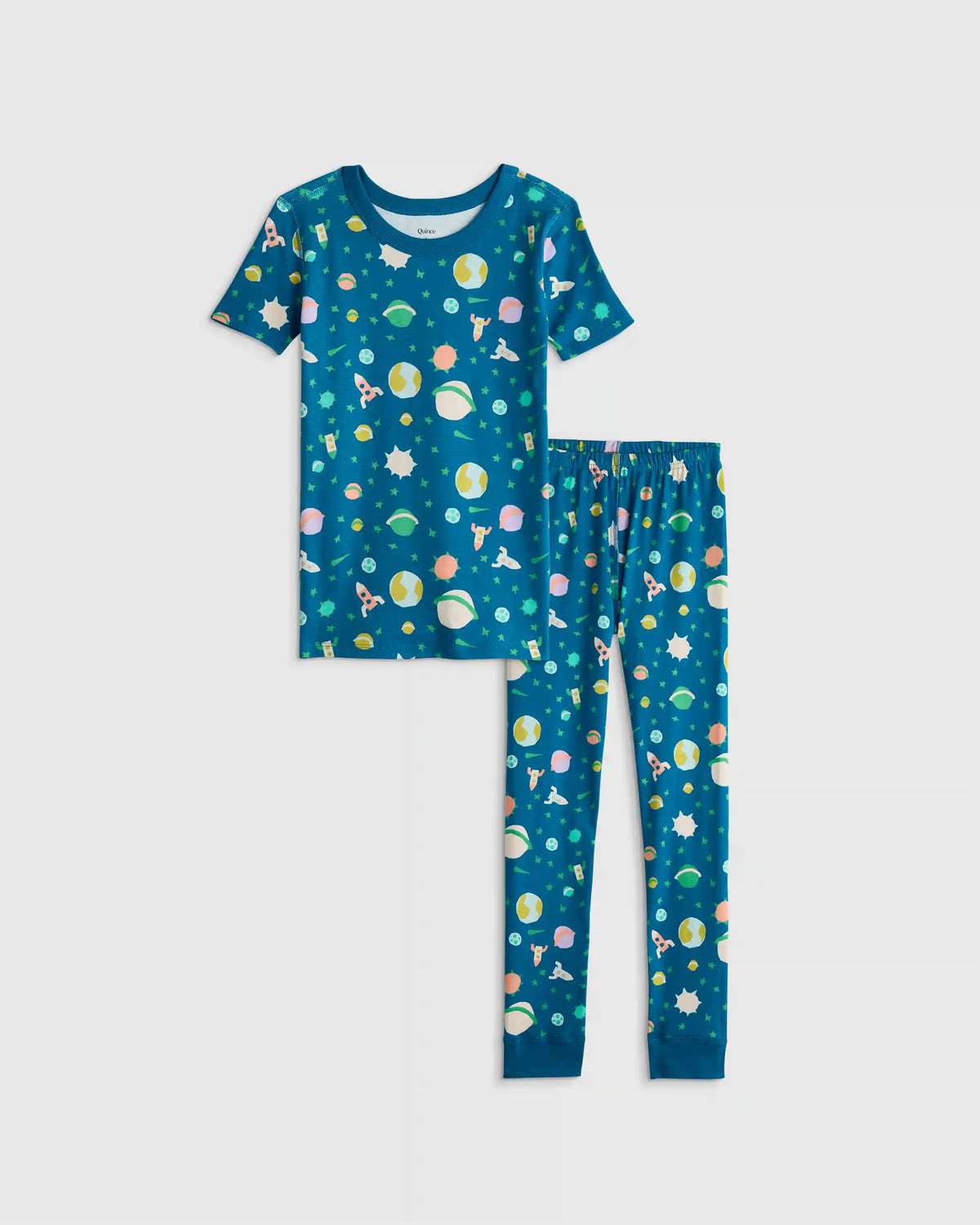 100% Organic Cotton Short Sleeve and Pant Pajama Set