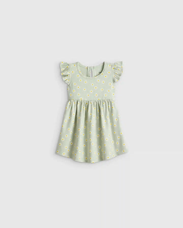 Organic Cotton Sleeveless Ruffle Dress