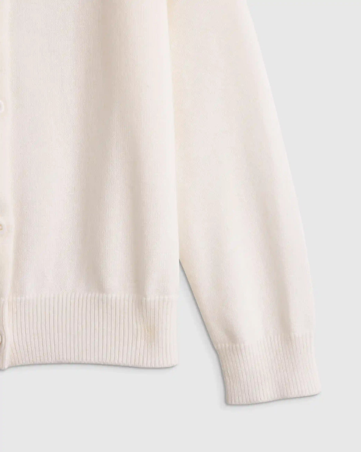 100% Organic Cotton Crewneck Cardigan