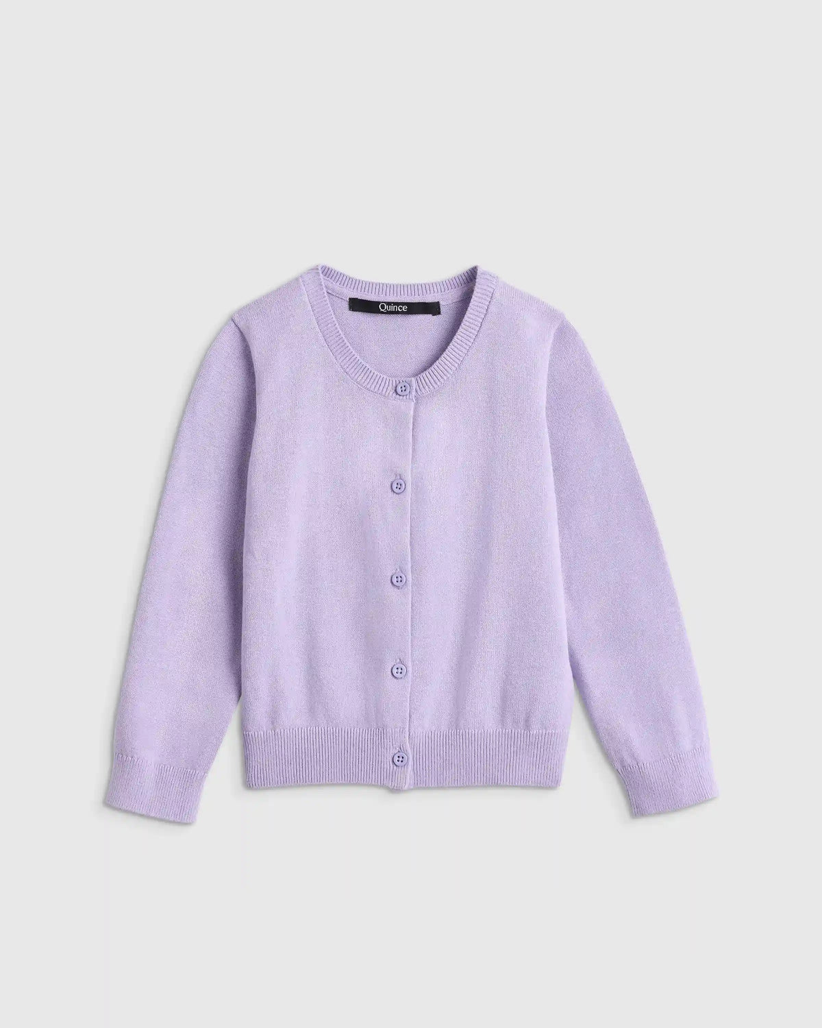 100% Organic Cotton Crewneck Cardigan