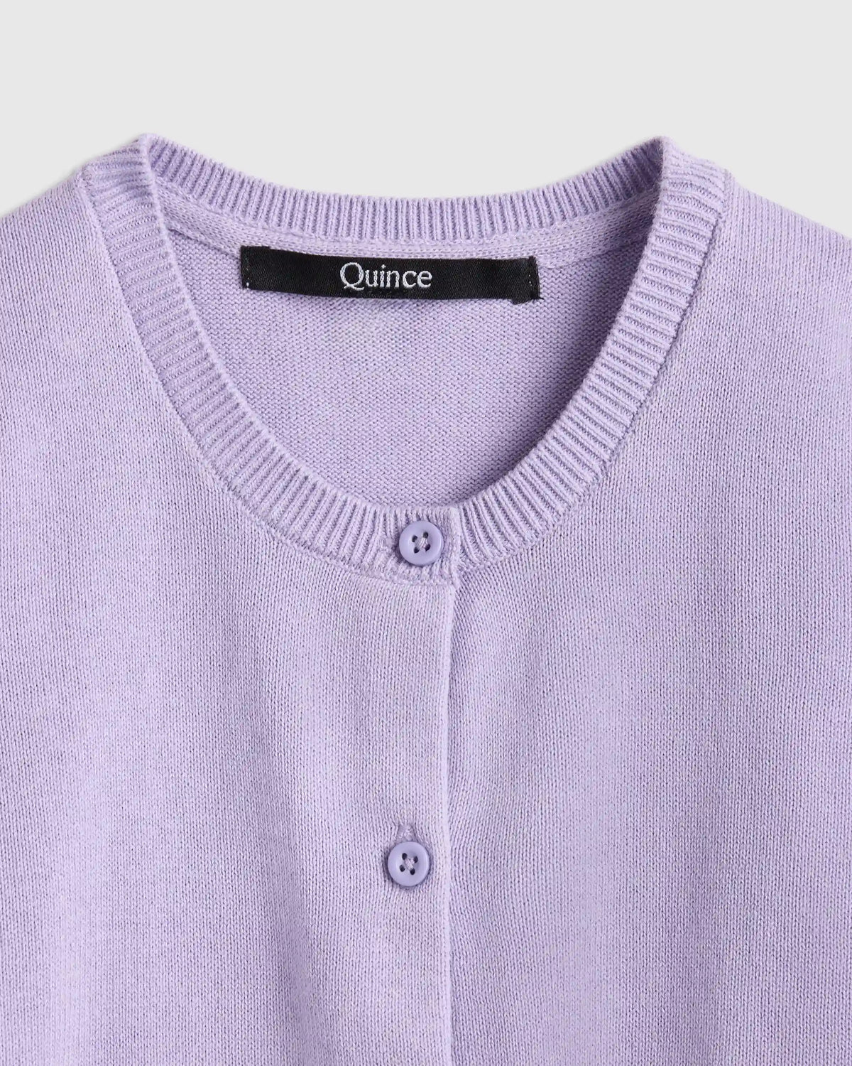 100% Organic Cotton Crewneck Cardigan
