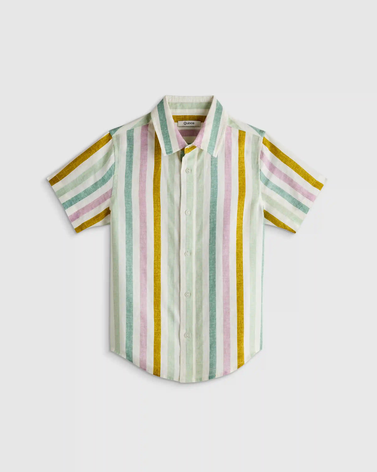 100% European Linen Printed Short Sleeve Shirt