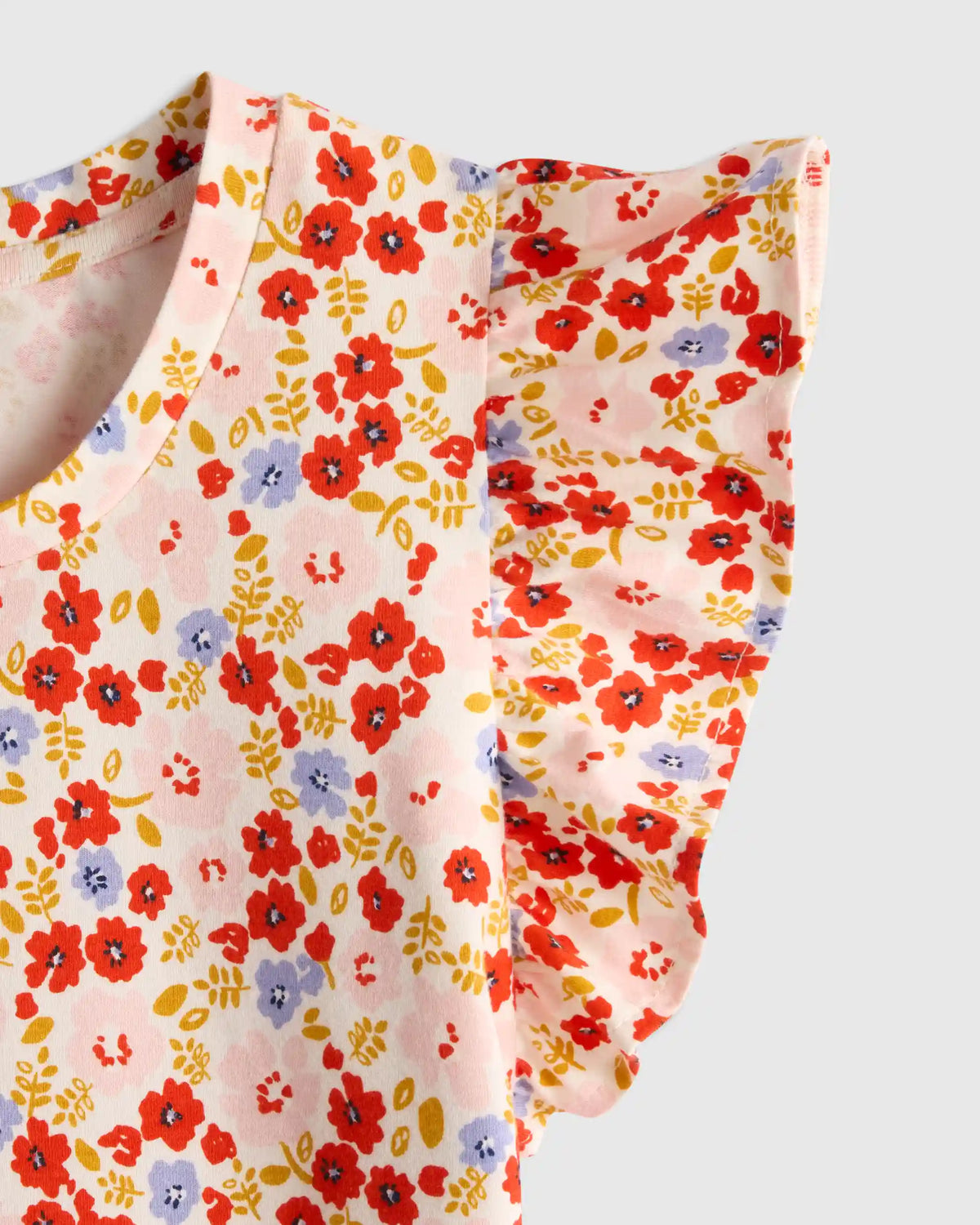 Ruffle Sleeve Organic Cotton Top