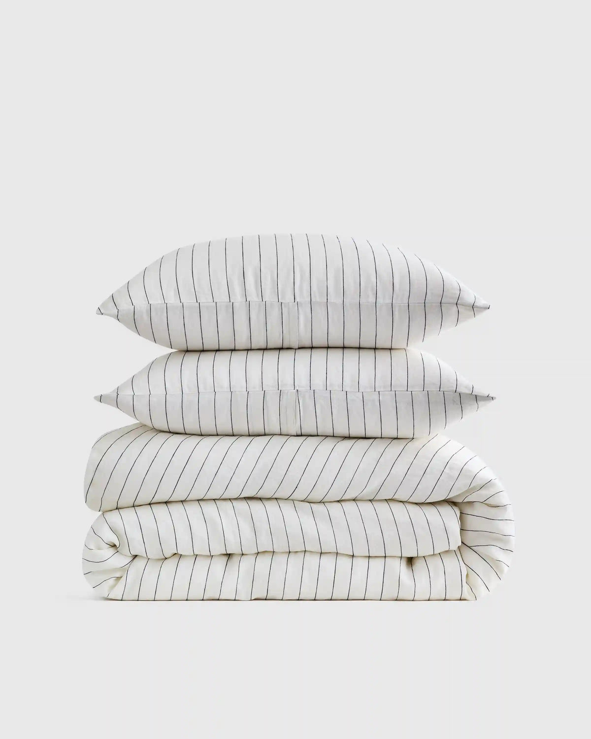 European Linen Stripe Duvet Cover Set
