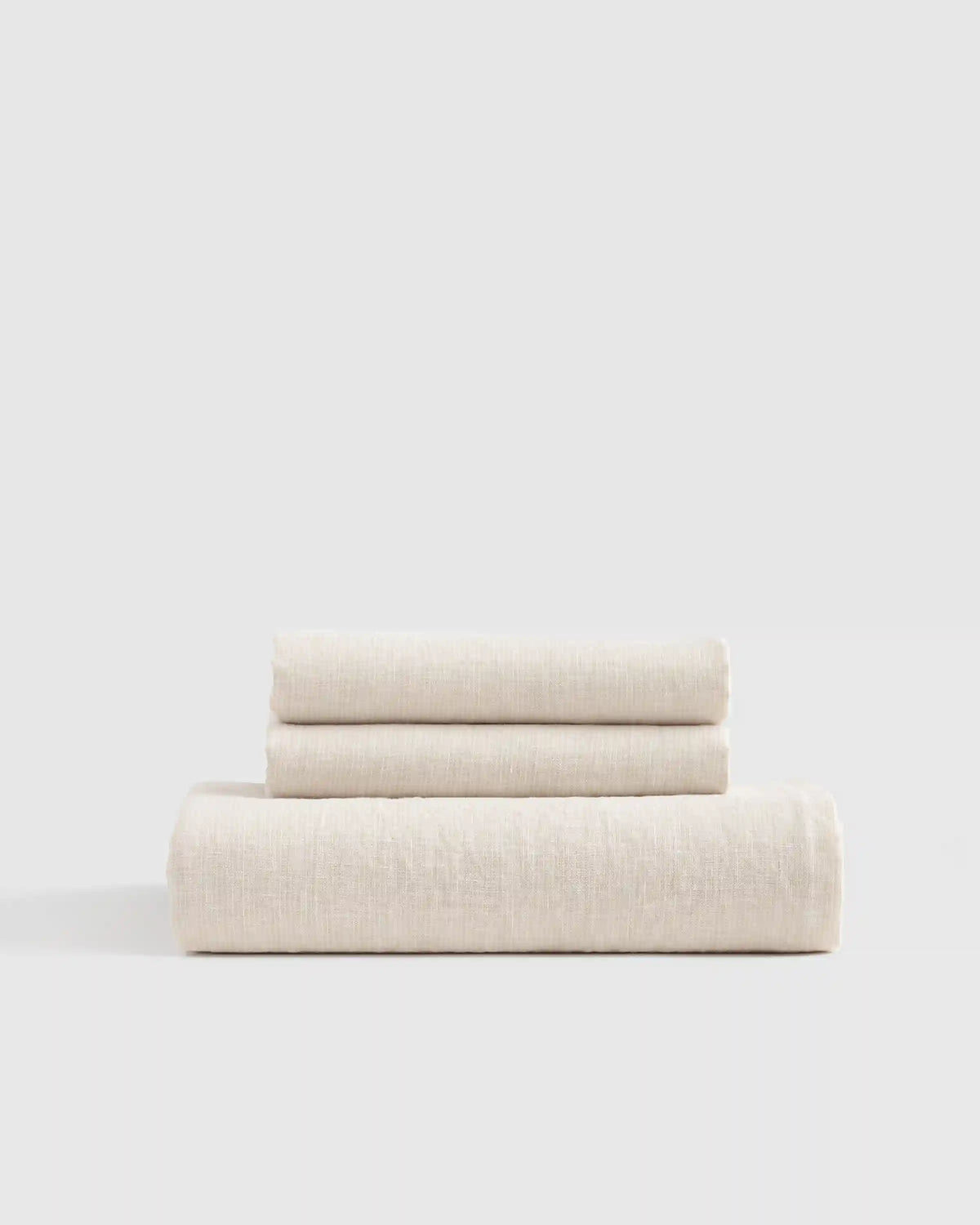 European Linen Stripe Fitted Sheet Set