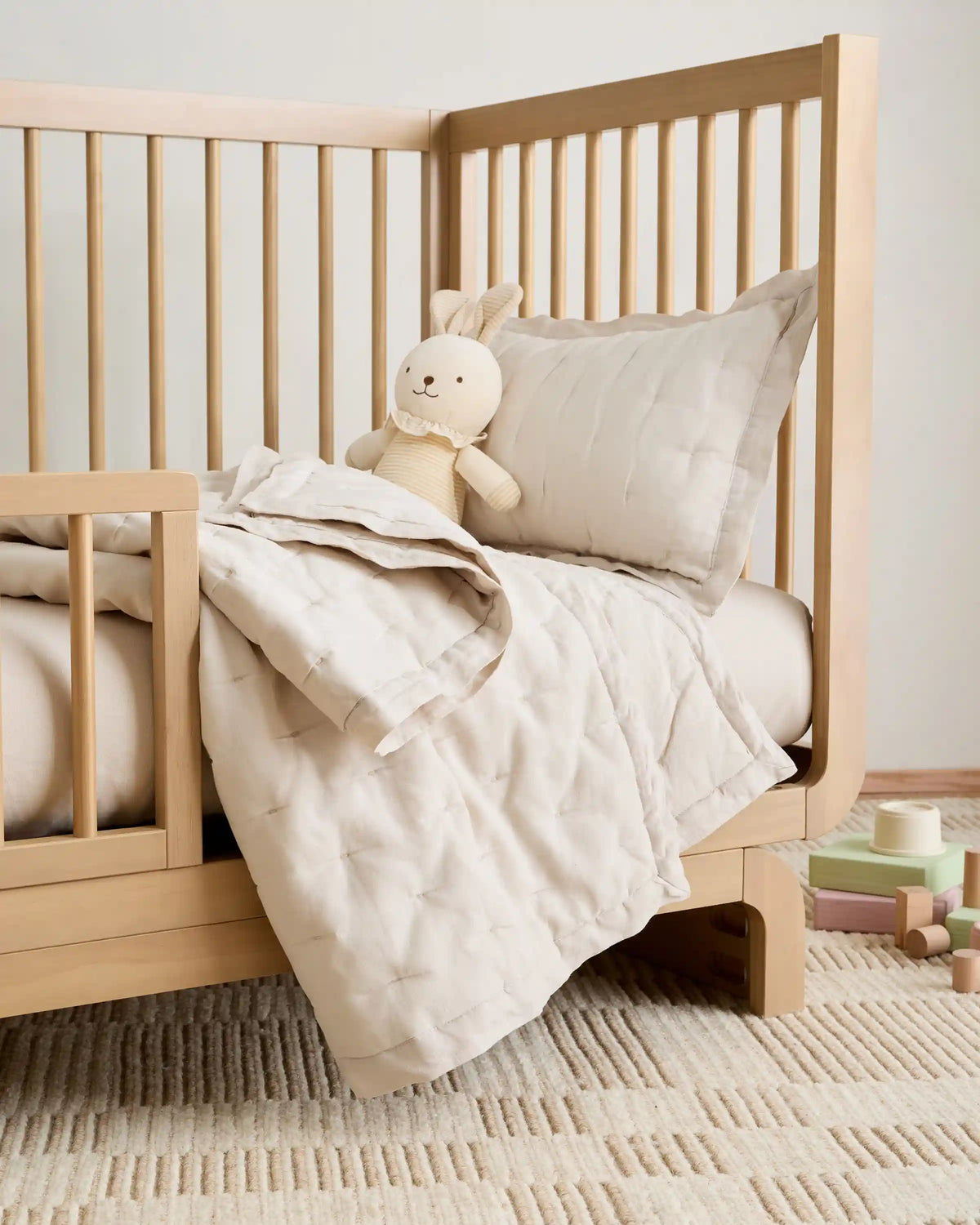 European Linen Toddler Dream Quilt & Sham Set