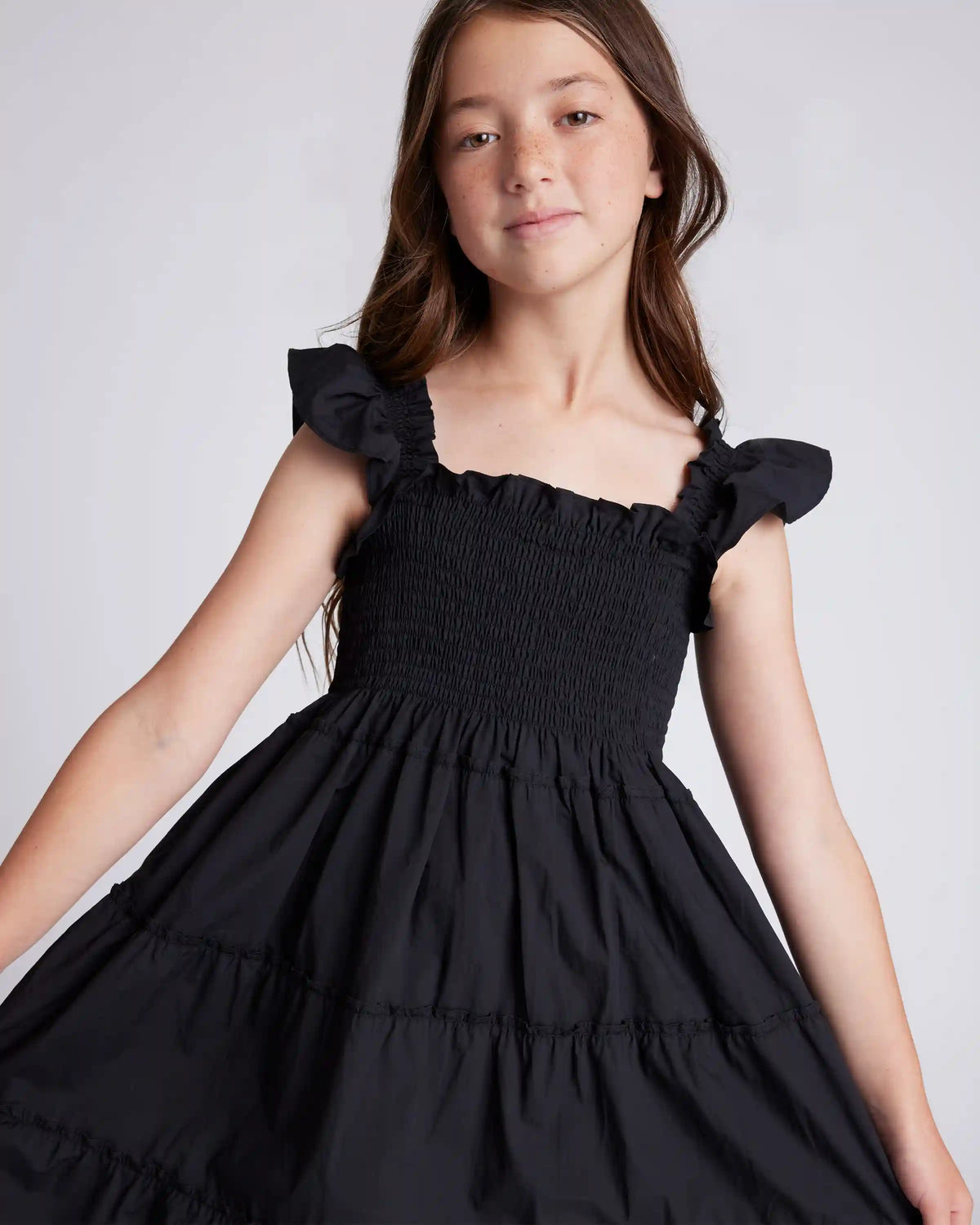 100% Organic Cotton Poplin Smocked Dress