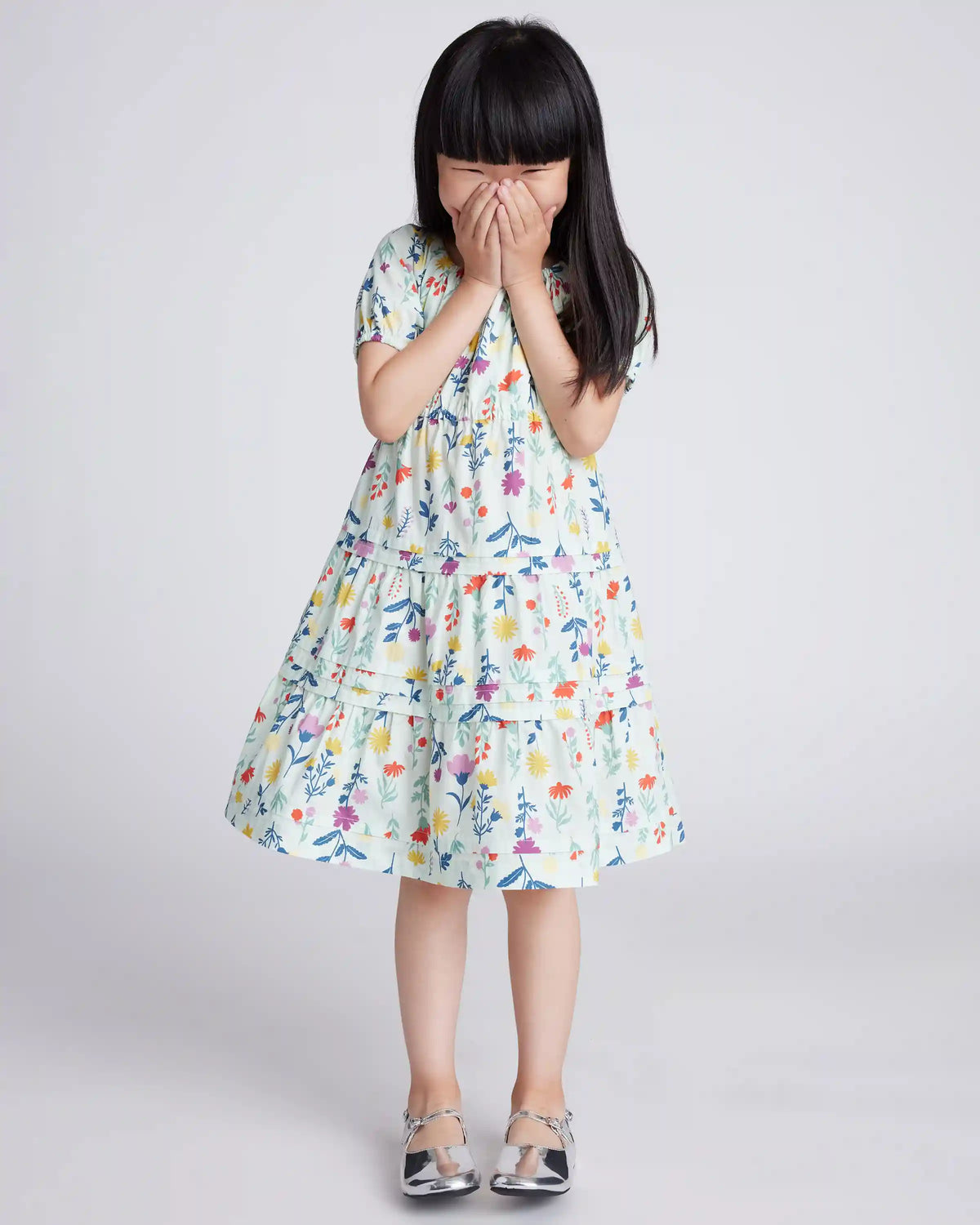 100% Organic Cotton Poplin Tiered Dress