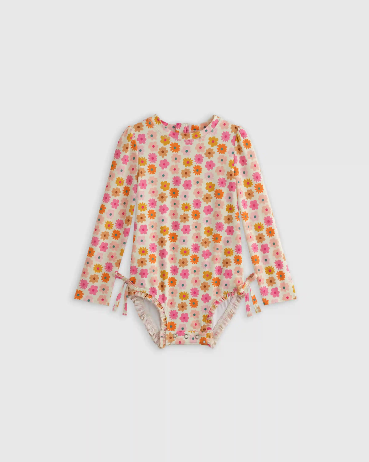 Long Sleeve Tie One-Piece Swimsuit