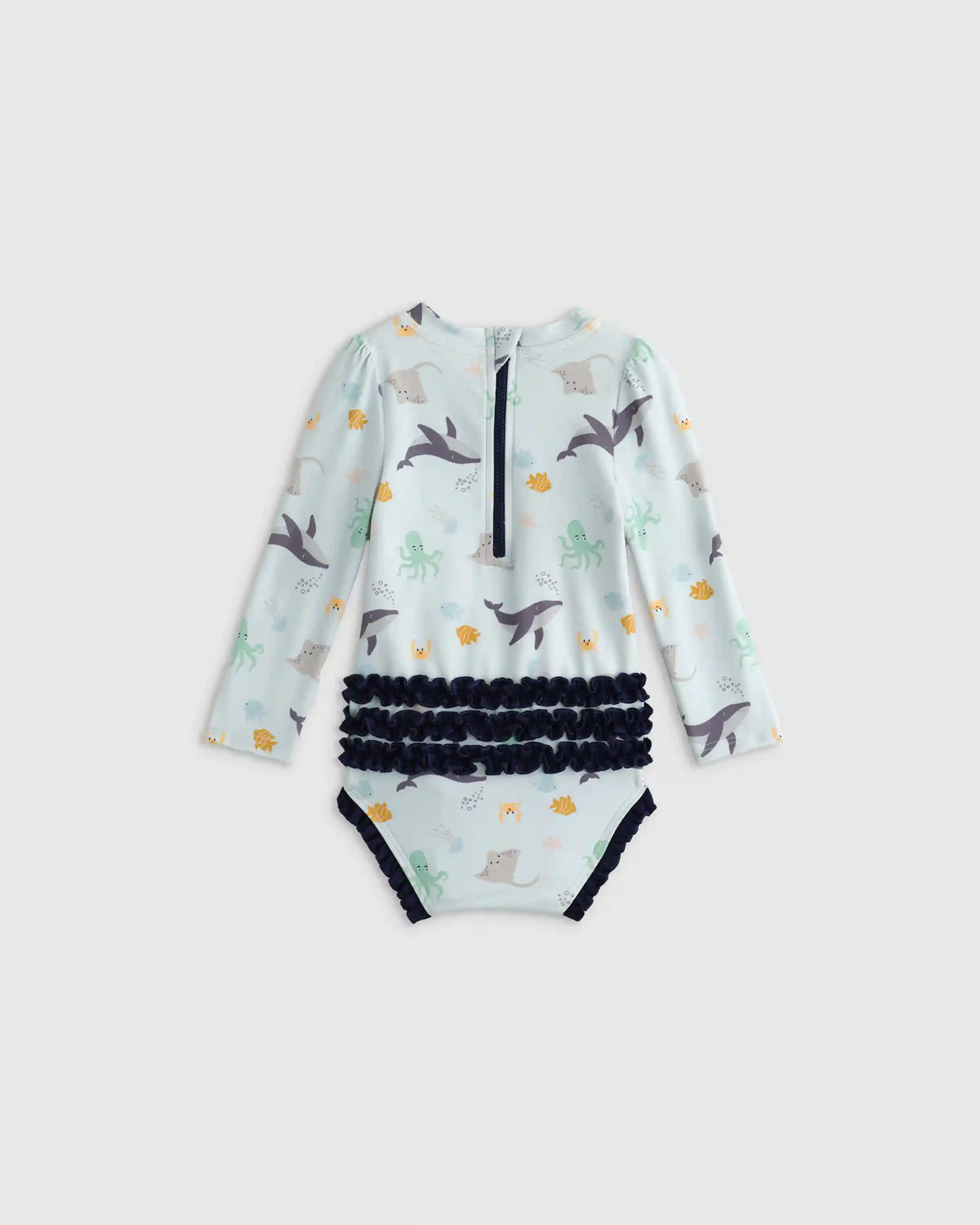 Long Sleeve Tie One-Piece Swimsuit