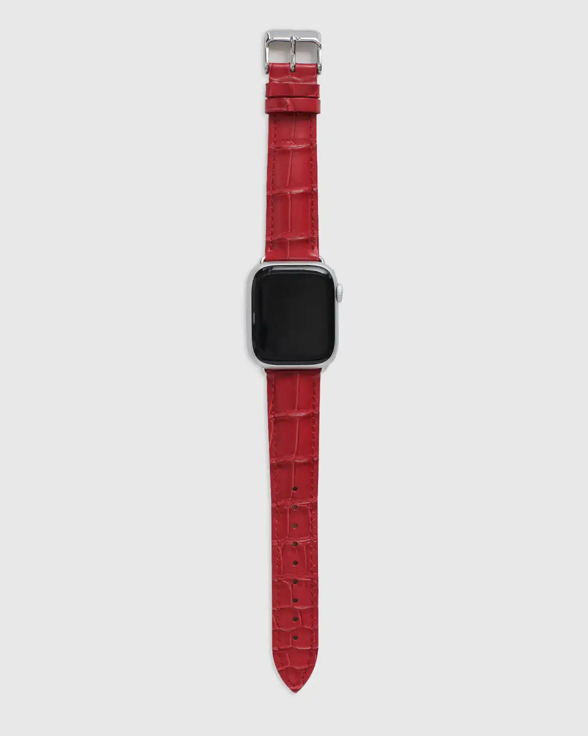 Croc-Embossed Leather Apple Watch Band