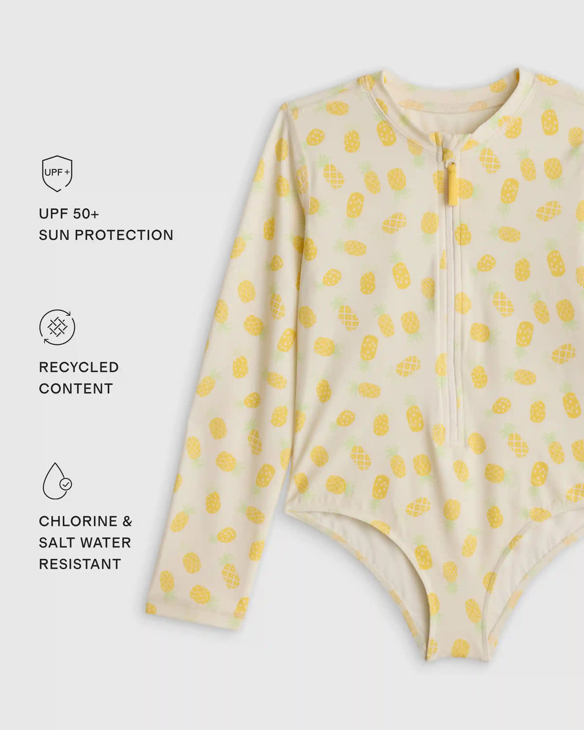 Long Sleeve Zip-Up Swimsuit