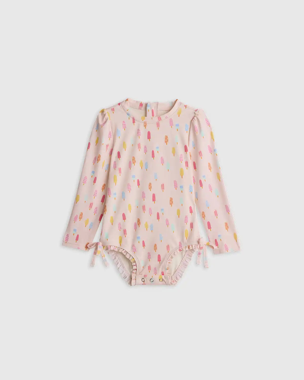 Long Sleeve Tie One-Piece Swimsuit