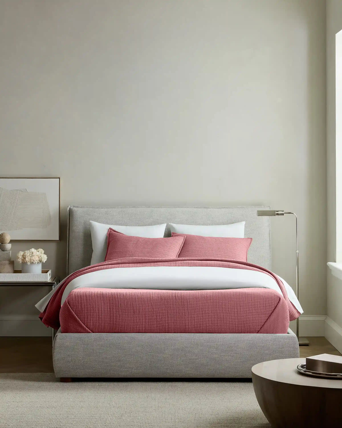 Organic Ribbed Cotton Coverlet Set