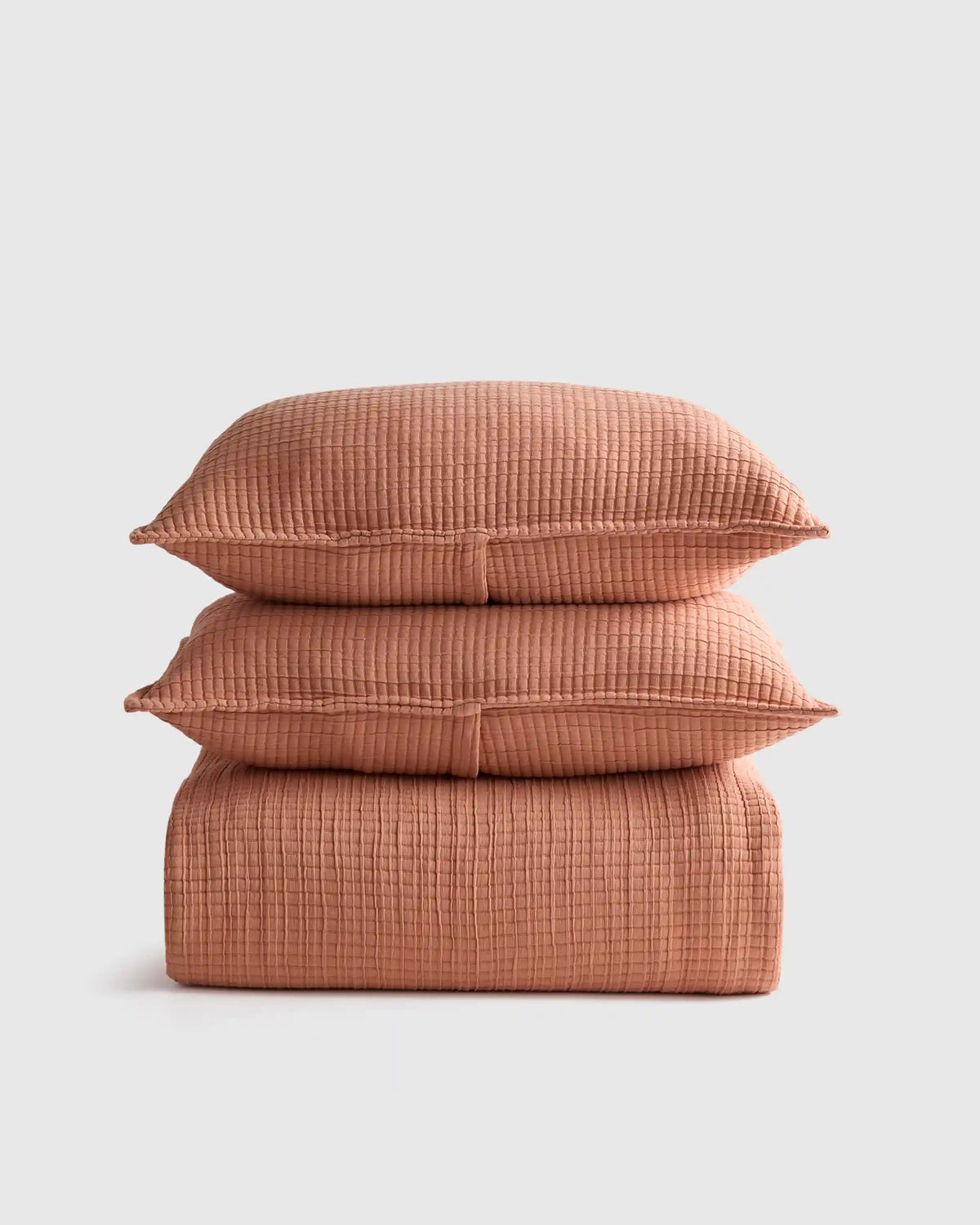 Organic Ribbed Cotton Coverlet Set