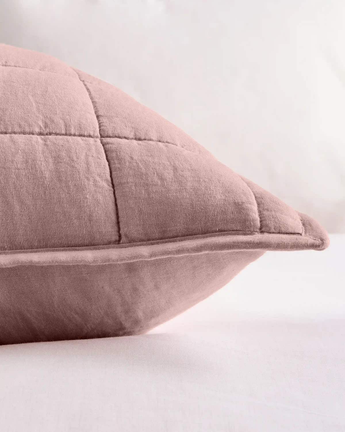 European Linen Box Quilted Euro Sham