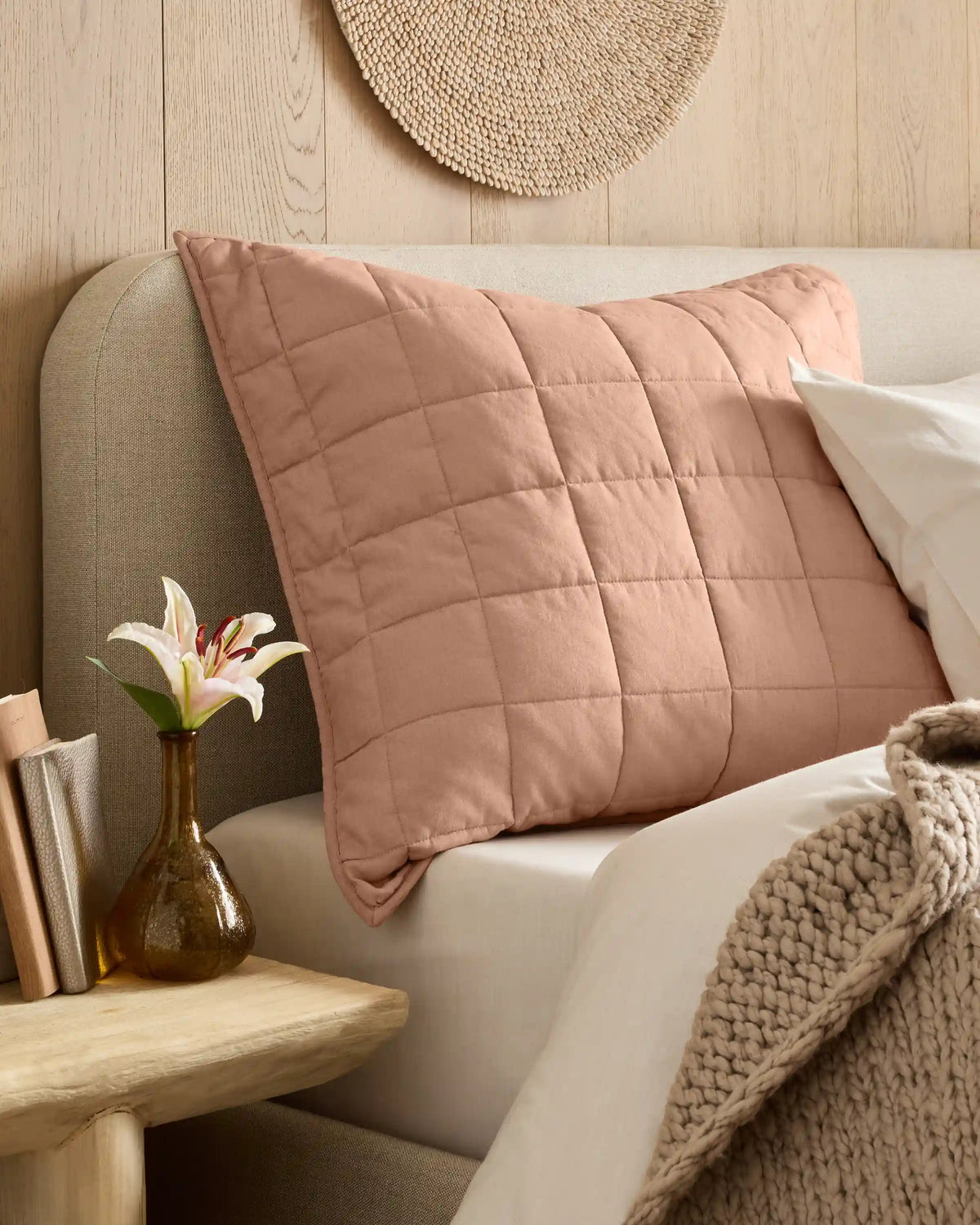 European Linen Box Quilted Euro Sham