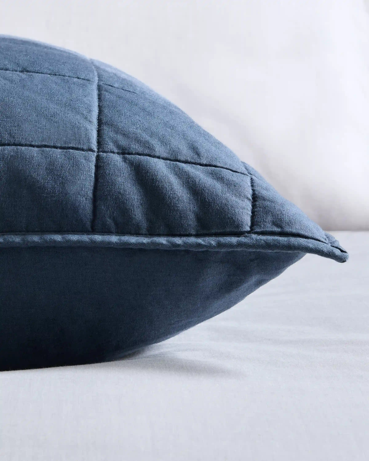 European Linen Box Quilted Euro Sham