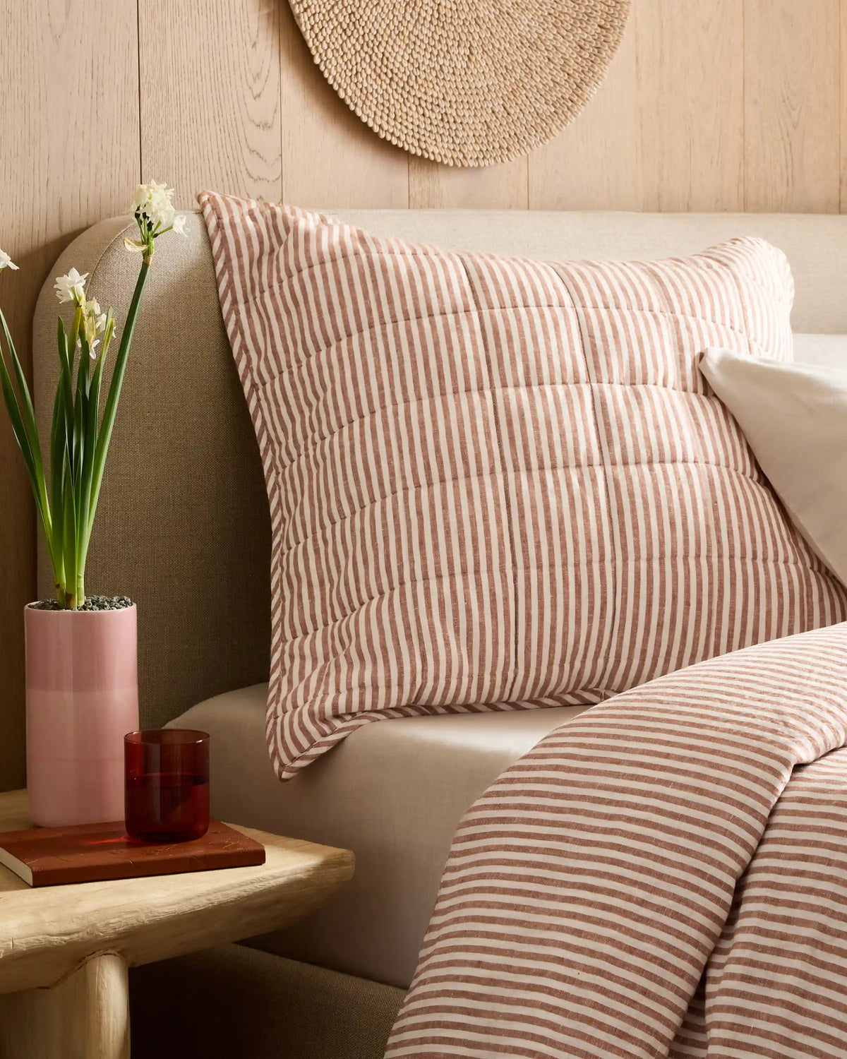 European Linen Box Quilted Euro Sham