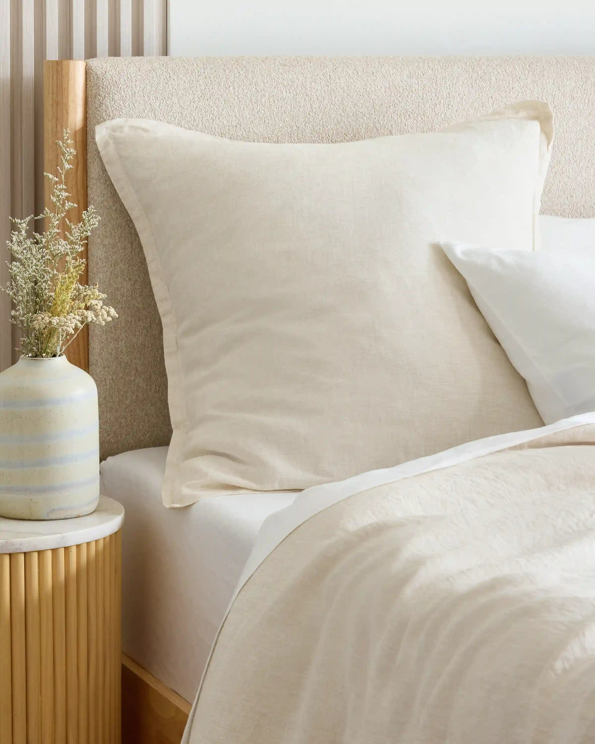 European Linen Stripe Euro Sham