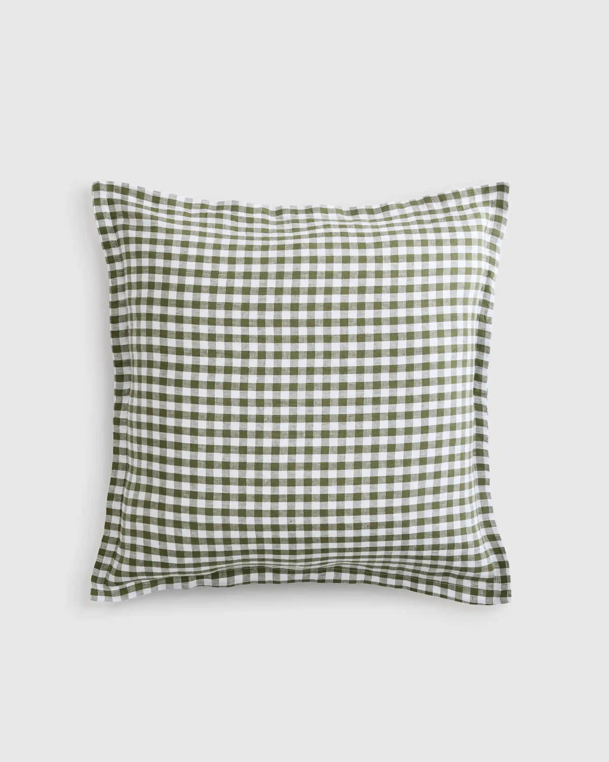 European Linen Gingham Euro Sham