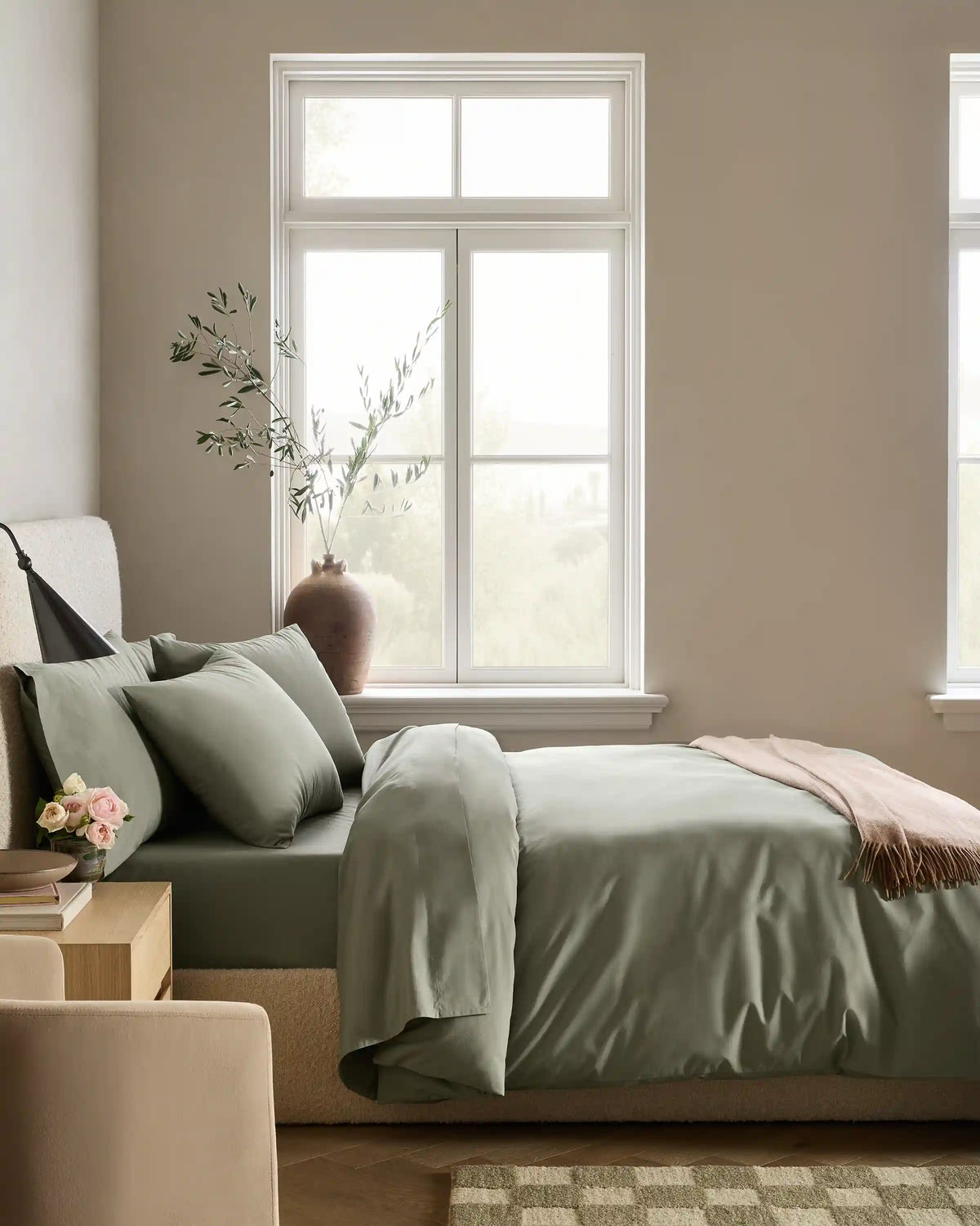 Organic Crisp Percale Duvet Cover Set