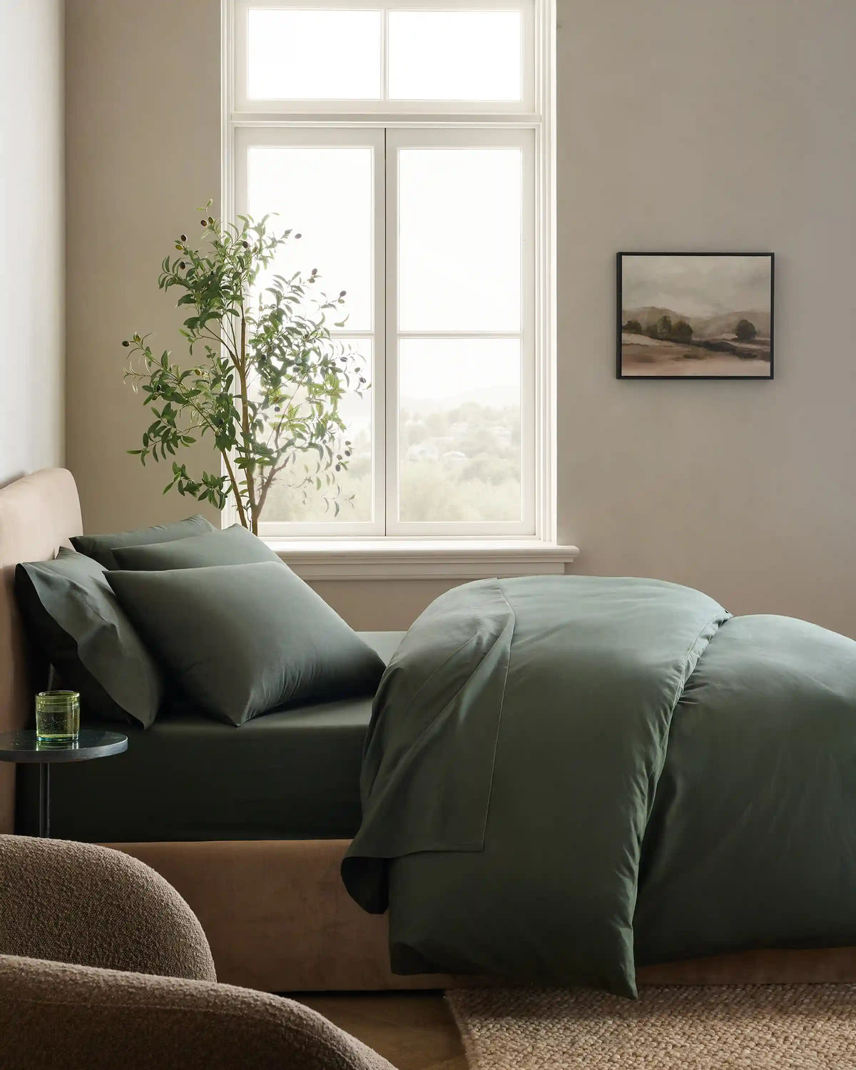 Organic Crisp Percale Duvet Cover Set