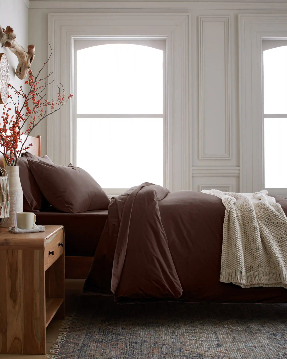 Organic Brushed Cotton Duvet Cover Set