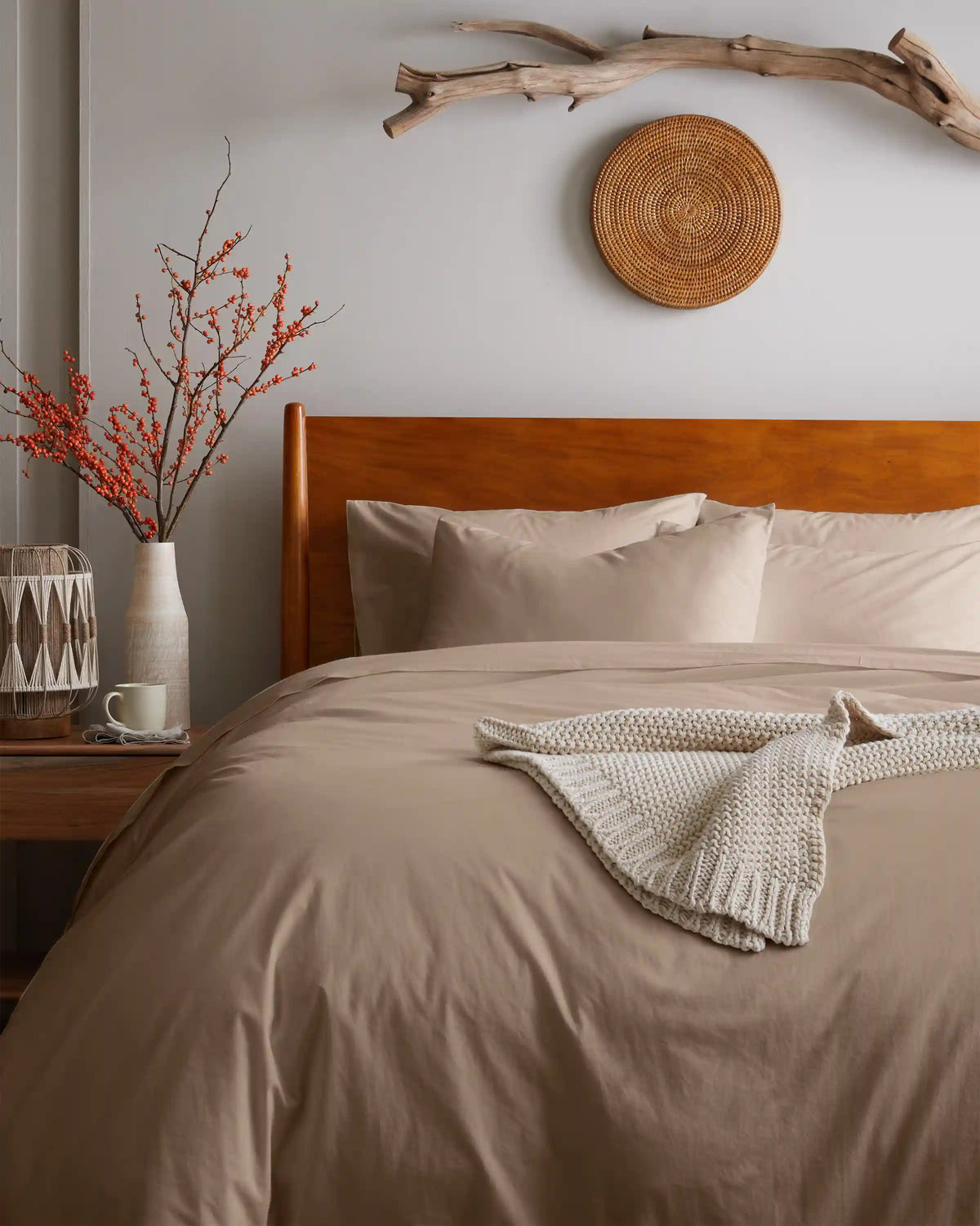Organic Brushed Cotton Sham Set