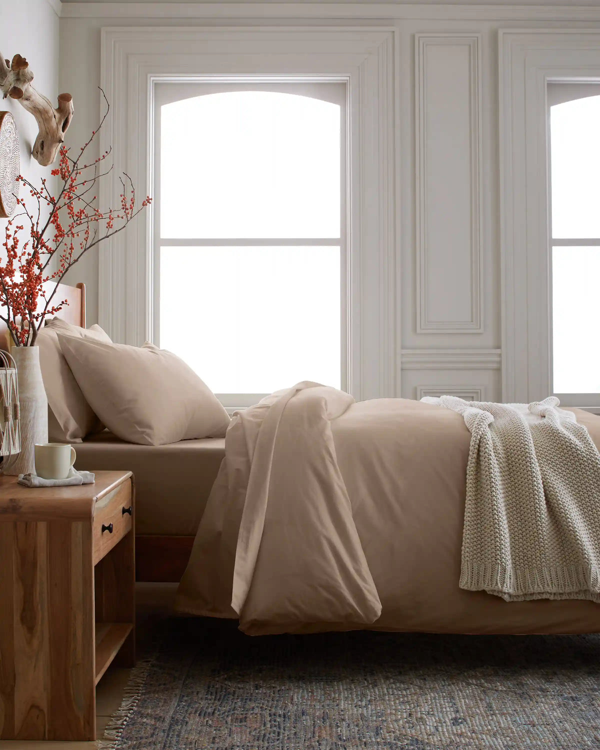 Organic Brushed Cotton Sham Set