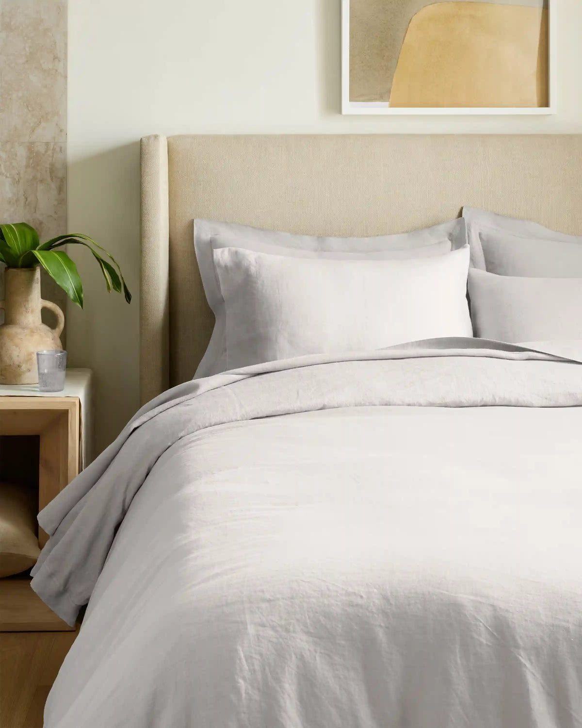 European Linen Double Flange Deluxe Bedding Bundle
