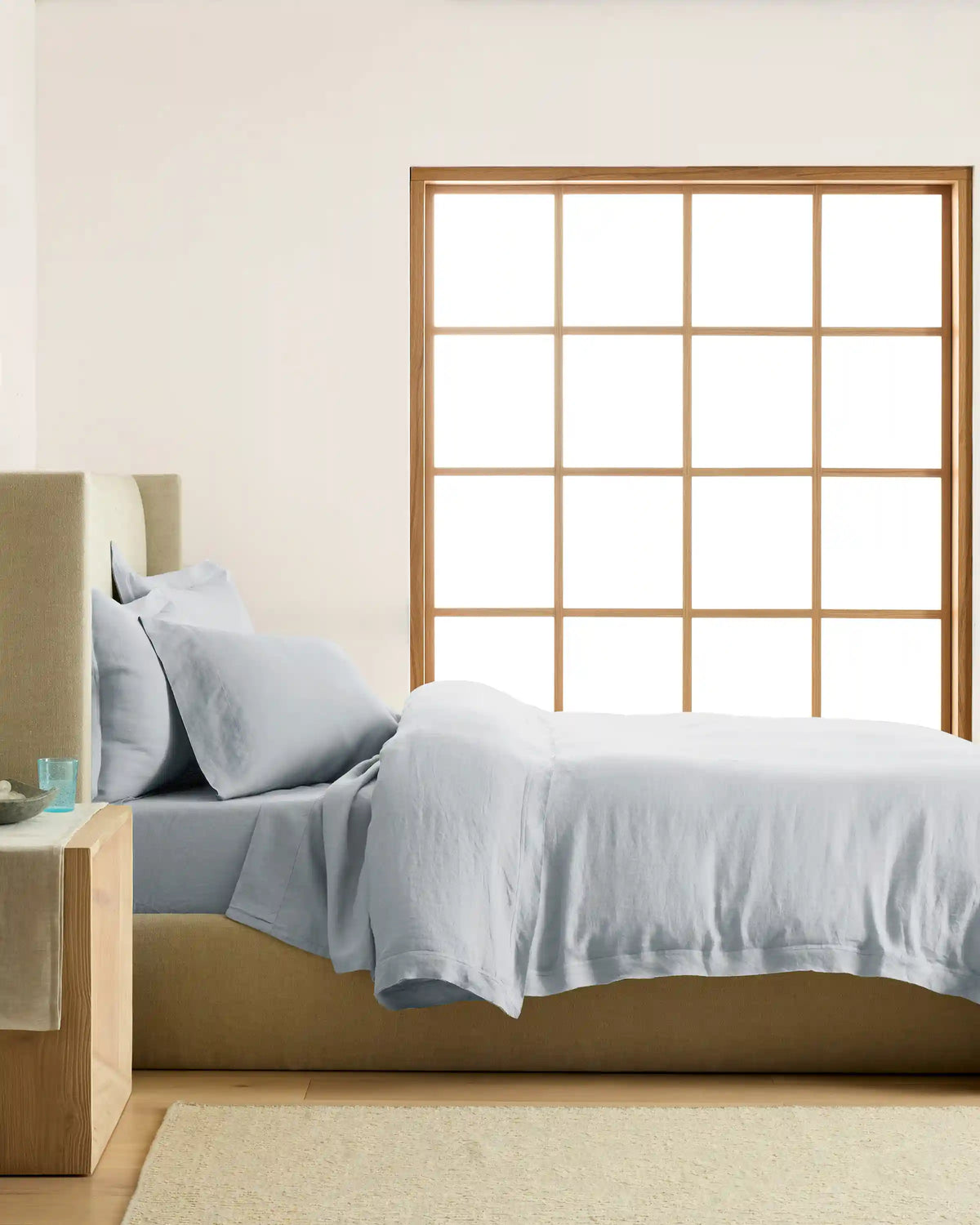 European Linen Double Flange Duvet Cover